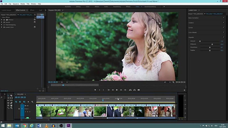 video de fotos de boda con premiere de adobe