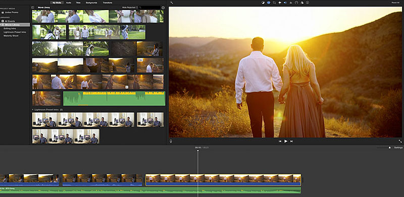 video de fotos de boda con imovie